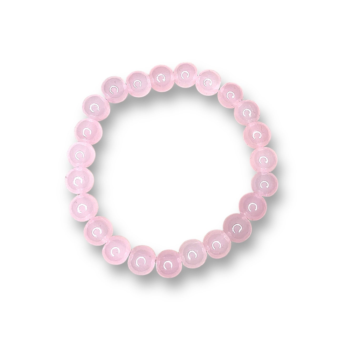 Waterproof bracelet made of pink beads, stylish accessory for everyday wear and leisure, durable and water-resistant.