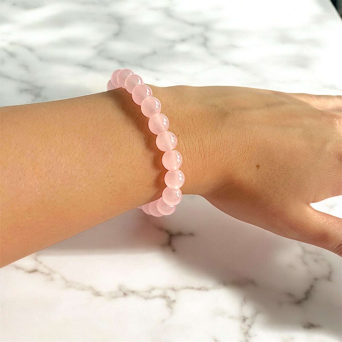 Waterproof Gemstone Bracelet in pink, the brilliant accessory for a smooth and stylish wrist.