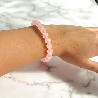 Waterproof Gemstone Bracelet in pink, the brilliant accessory for a smooth and stylish wrist.